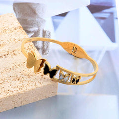 BUTTERFLY BANGLE - 18K GOLD PLATED