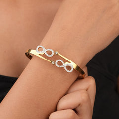 INFINITY BANGLE - 18K GOLD PLATED