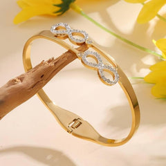INFINITY BANGLE - 18K GOLD PLATED