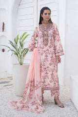 Floral Poise Emb 3 Pc