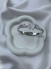 SILVER BUTTERFLY BANGLE