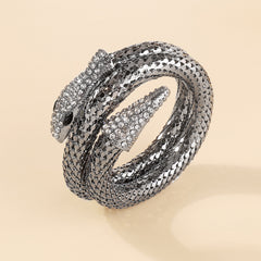 RHINESTONE SNAKE WRAP BRACELET
